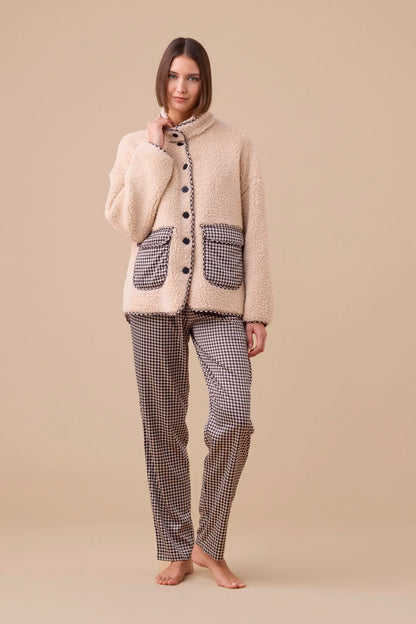 Giacca donna double face in eco-agnellino articolo sheepy Noi Di Notte