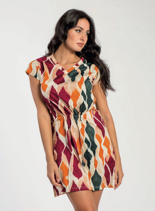 Abitino donna in cotone mezza manica Papalina