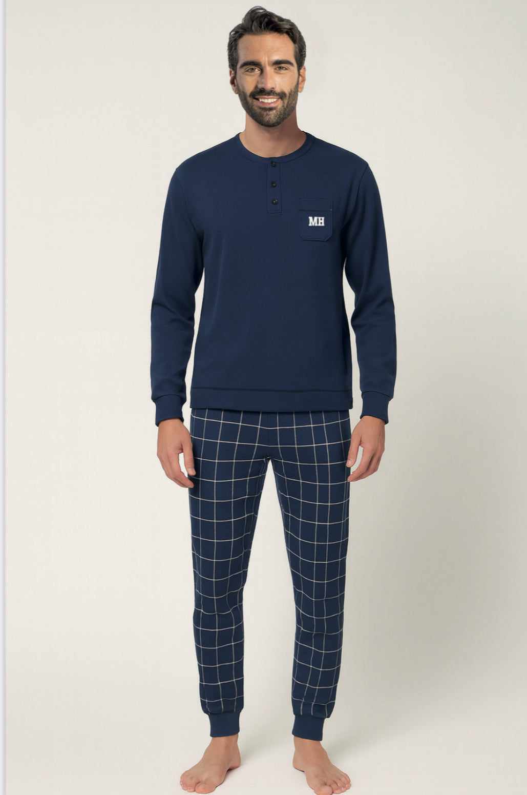PIGIAMA UOMO JERSEY LINEA BASEL MILK AND HONEY