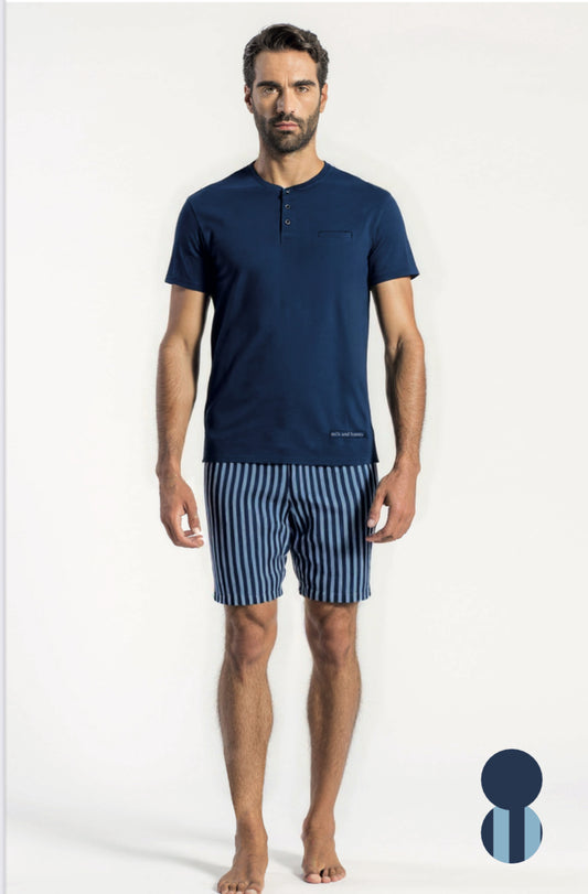 PIGIAMA UOMO 3 PZ JERSEY LINEA MIGUEL MILK AND HONEY