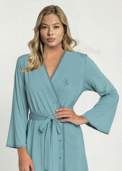 VESTAGLIA SCIALLATA DONNA JERSEY LINEA CELINE MILK AND HONEY
