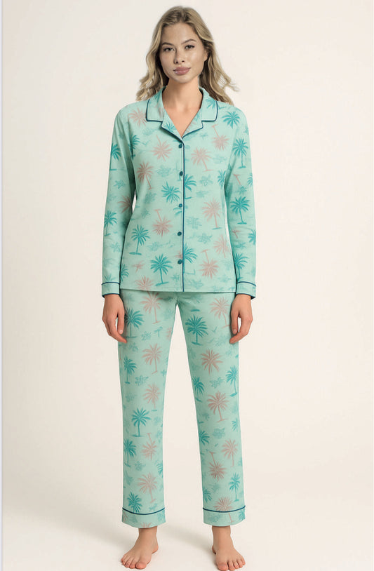 PIGIAMA DONNA VISCOSA APERTO LINEA ELOWEN MILK AND HONEY