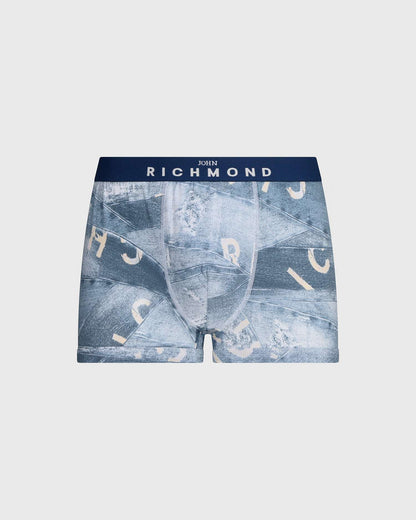 Tripack boxer  in cotone pettinato fantasia denim John Richmond