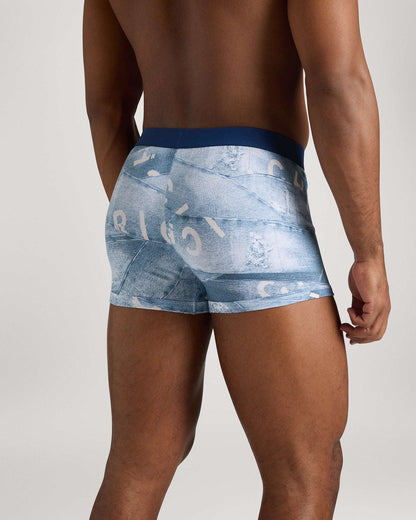 Tripack boxer  in cotone pettinato fantasia denim John Richmond