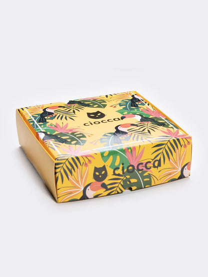 Scatola regalo Ciocca calze uomo in fresco cotone, 6 paia fantasia summer
