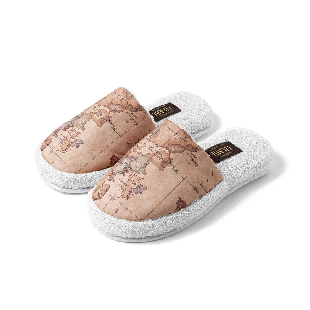 Ciabatte In Cotone Geo Classic Uomo 41/44 Panna Alviero Martini 1A Classe