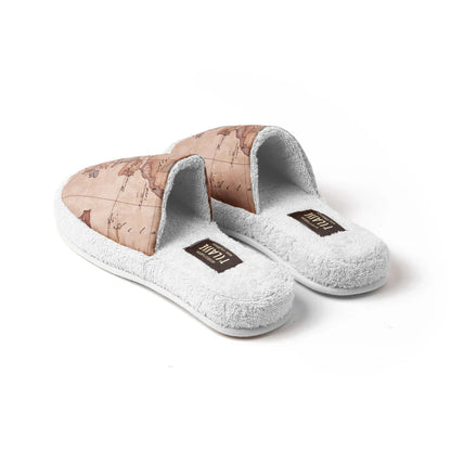 Ciabatte In Cotone Geo Classic Uomo 41/44 Panna Alviero Martini 1A Classe