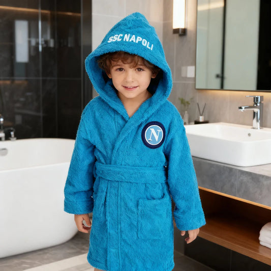Accappatoio Bambino SSC Napoli in Spugna