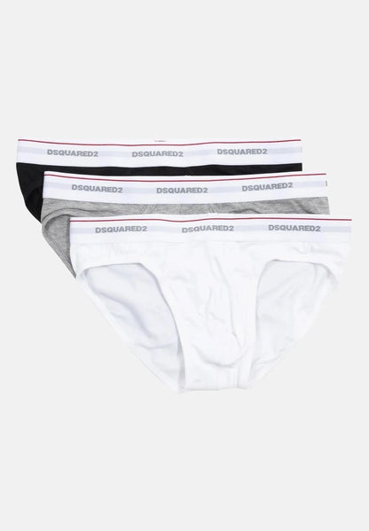 Dsquared2 TRIPACK - Slip - white/grey/black