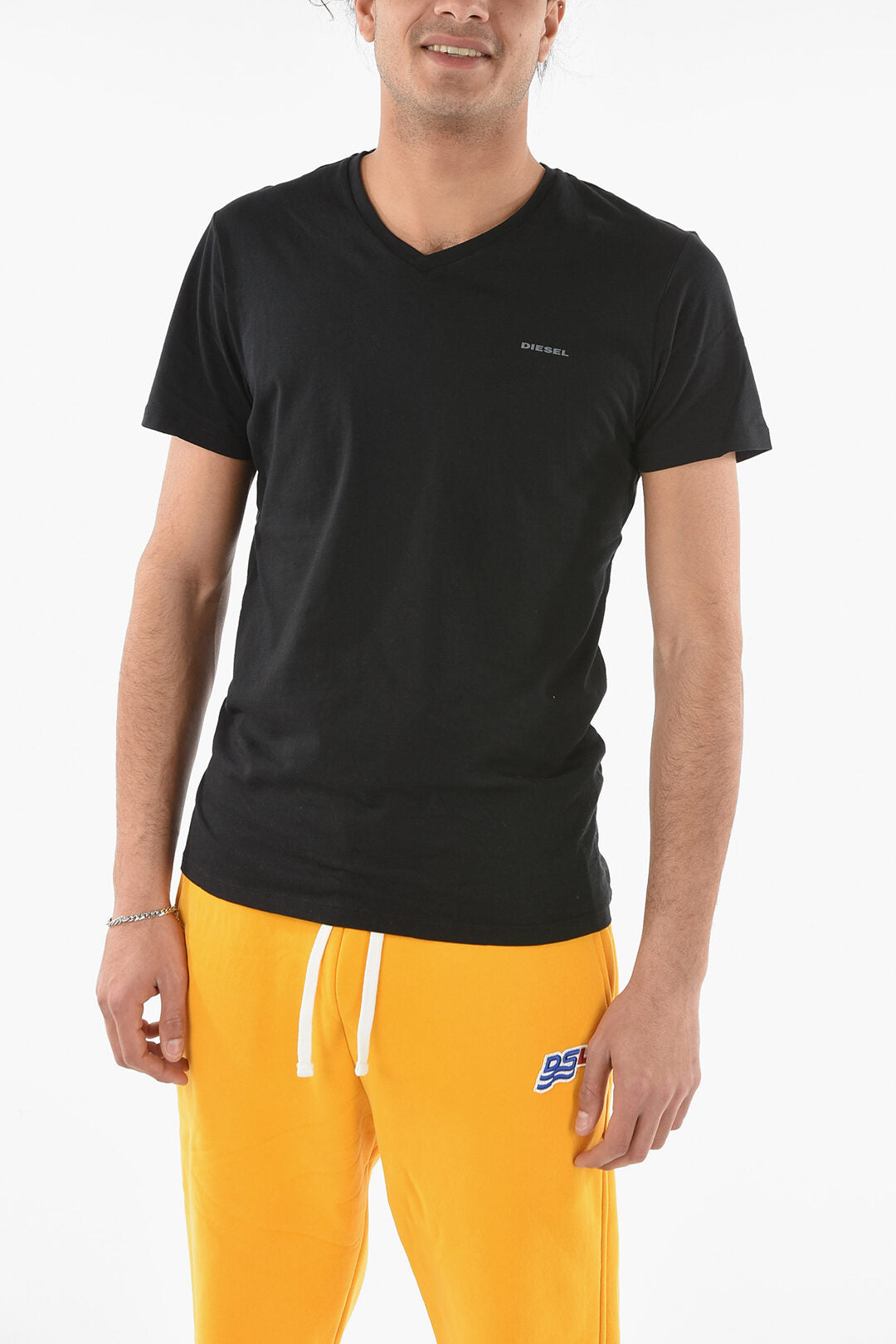Diesel Set di 3 magliette in cotone con logo stampato