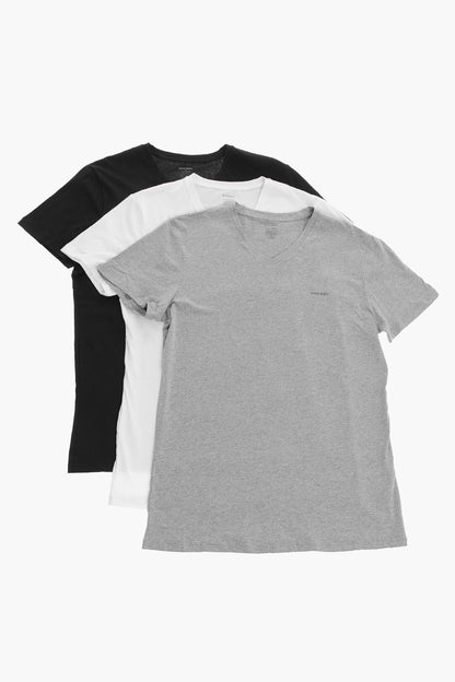 Diesel Set di 3 magliette in cotone con logo stampato