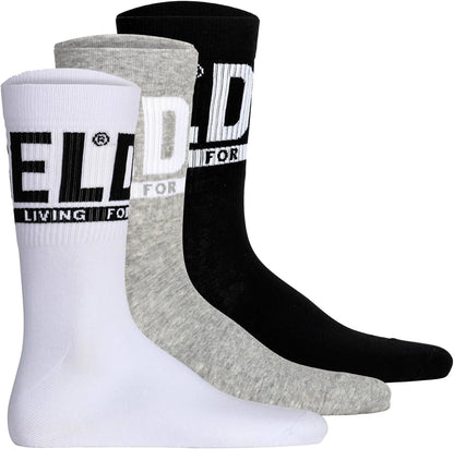 DIESEL Calzino 'SKM-RAY' in Grigio Sfumato, Nero, Bianco